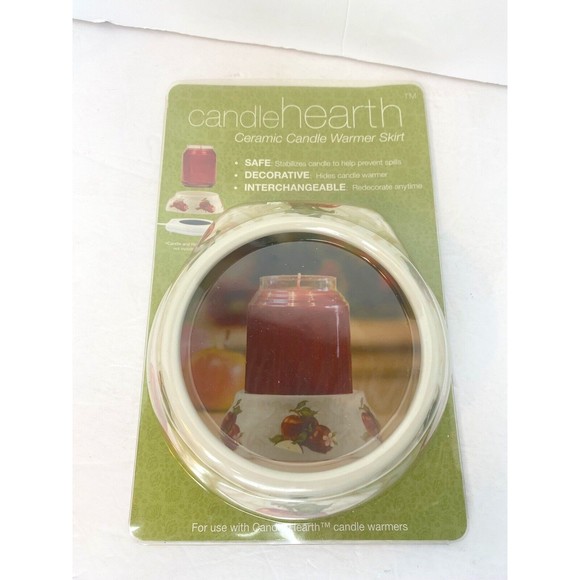 Candle Hearth CERAMIC CANDLE WARMER SKIRT Decorative APPLE CANDLE STAND Cover - Picture 1 of 10